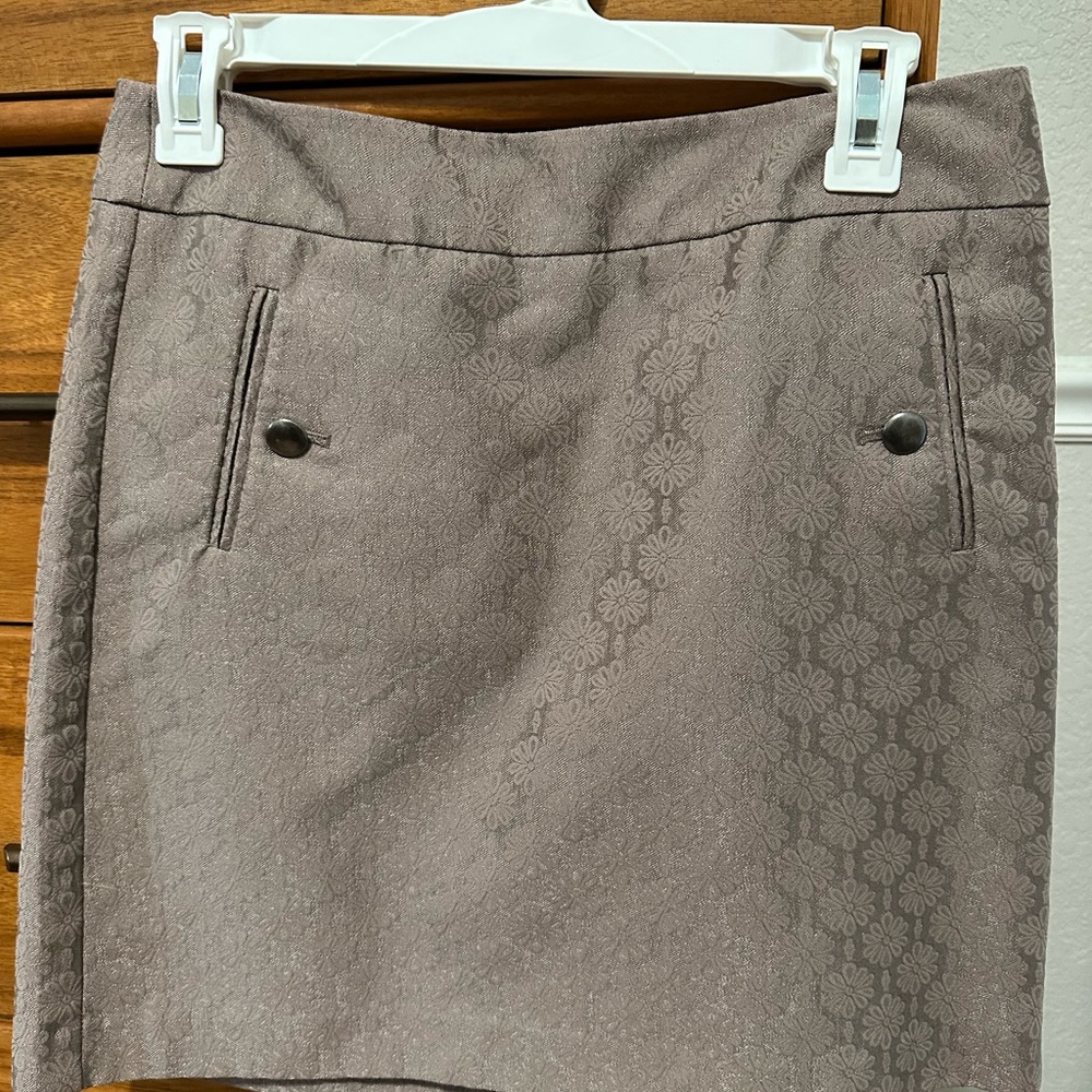 LOFT Brown Mini Pencil Skirt for Work
